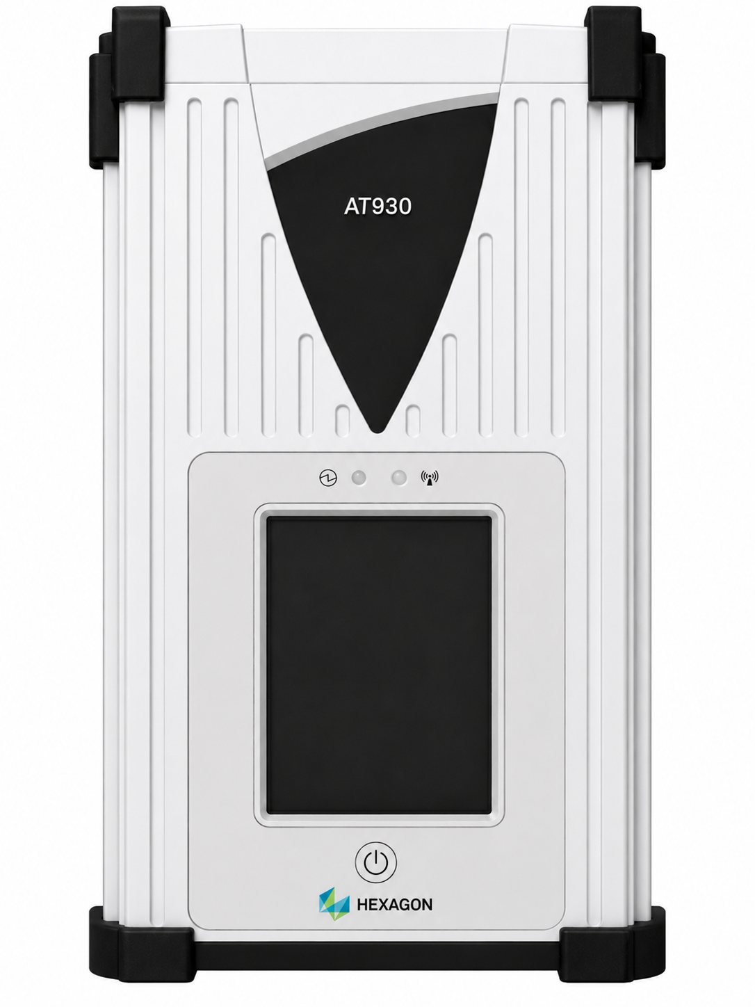 White Leica AT930 controller unit labeled AT930 and Hexagon, with dark display panel and power button