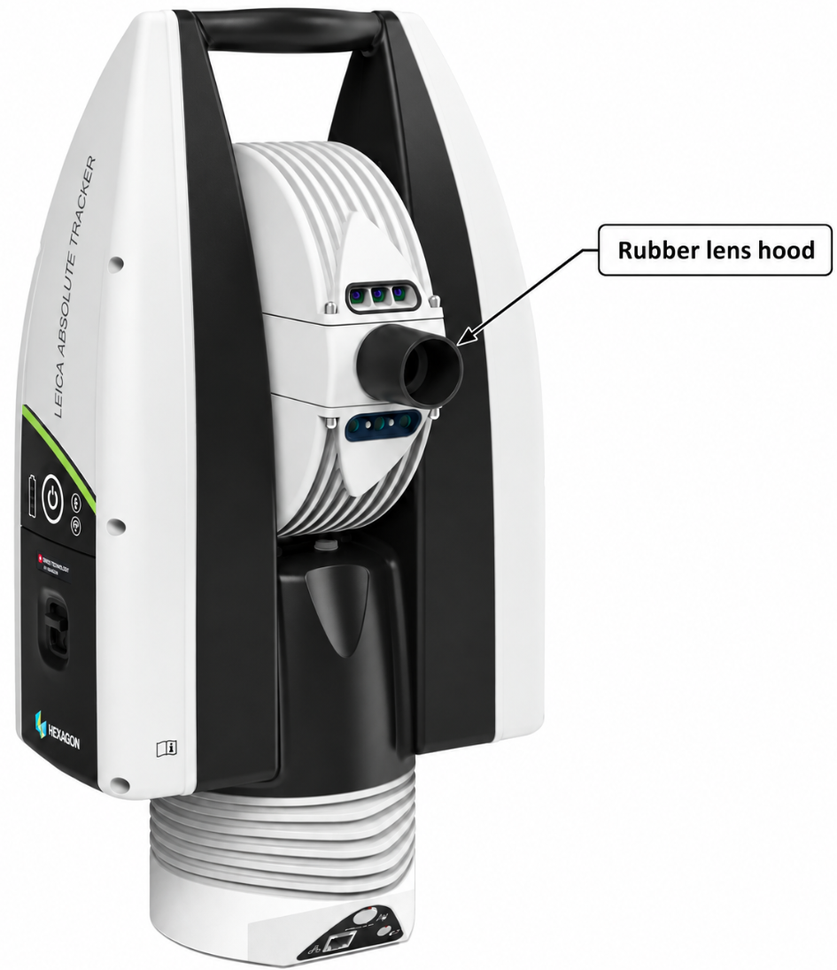 Laser tracker rubber lens hood.