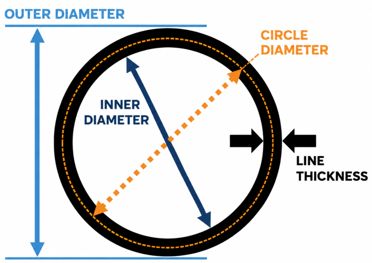 Circle diamenters.
