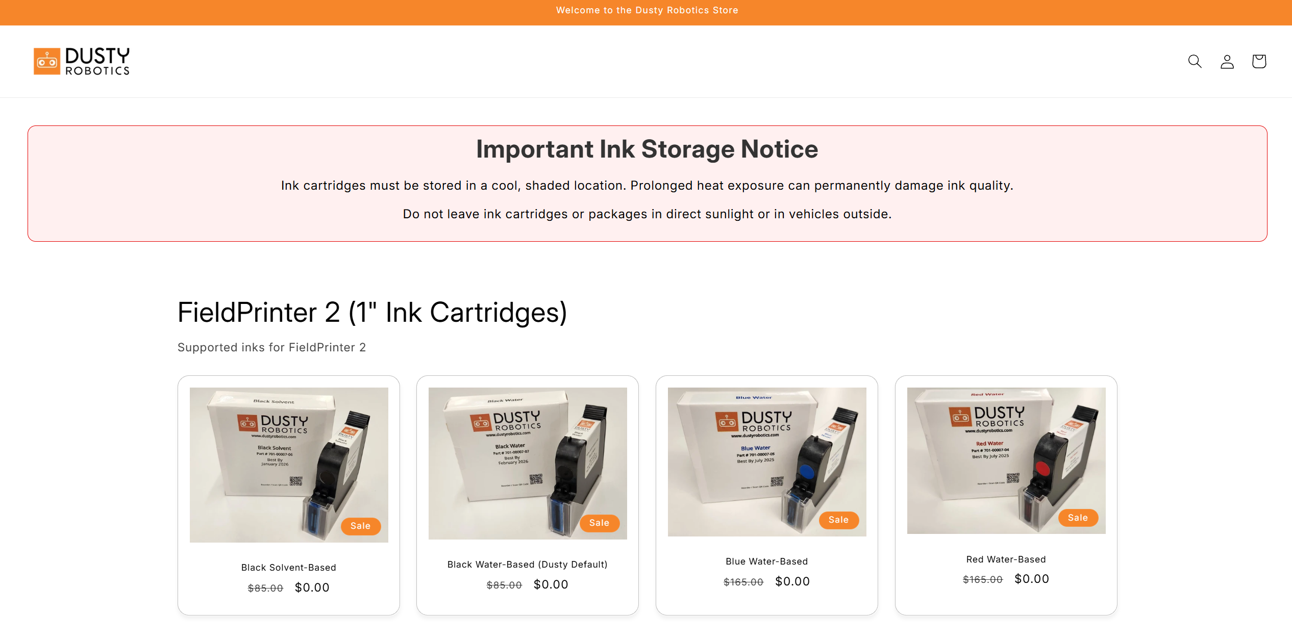 Ink type selection.